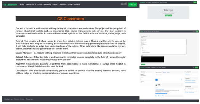 CS Classroom: A Web Based Classroom Management Application